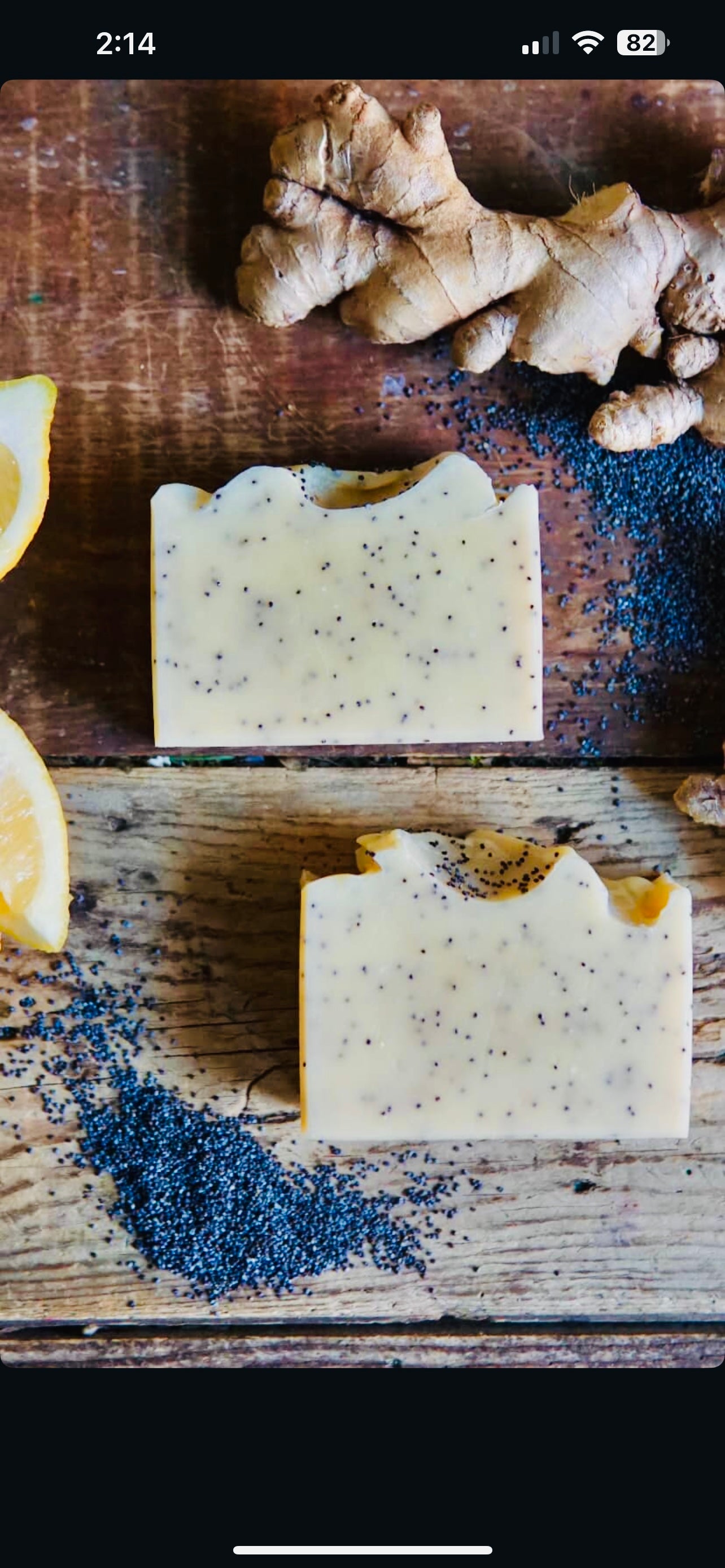 LEMONGRASS + GINGER POPPYSEED SOAP